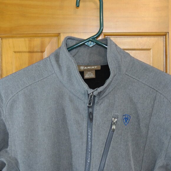 Ariat Softshell Jacket Charcoal Wind & Water Protection Boys Youth XL (14-16) - Picture 2 of 10
